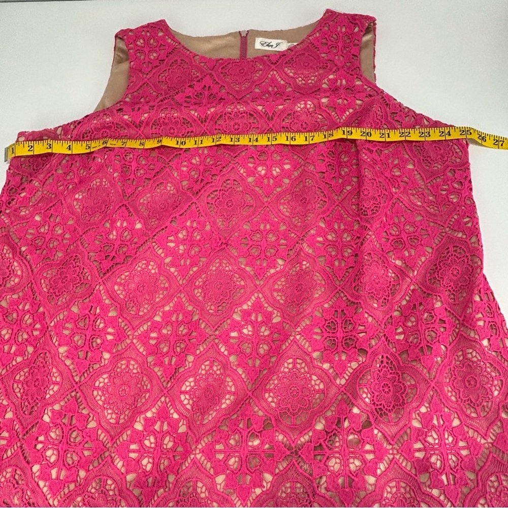 New Eliza J Embroidered Lace Overlay Cocktail Dress Scalloped Hem 20w plus size - Picture 10 of 17